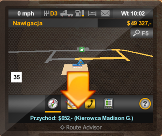Efekty pracy wynajętych kierowców widzisz poprzez pojawiające się w prawym dolnym rogu komunikaty - Właściciel wieloosobowej firmy w American Truck Simulator | Kariera - American Truck Simulator - poradnik do gry