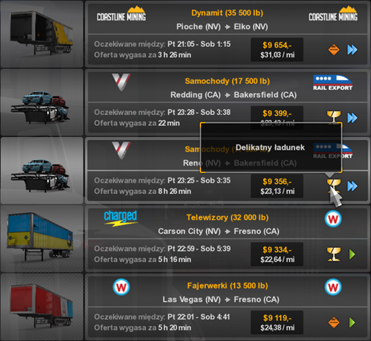 Dzięki tej umiejętności możesz przewozić delikatny towar taki jak szkło, elektronika czy samochody osobowe - Zdolności w American Truck Simulator | Kierowca - American Truck Simulator - poradnik do gry