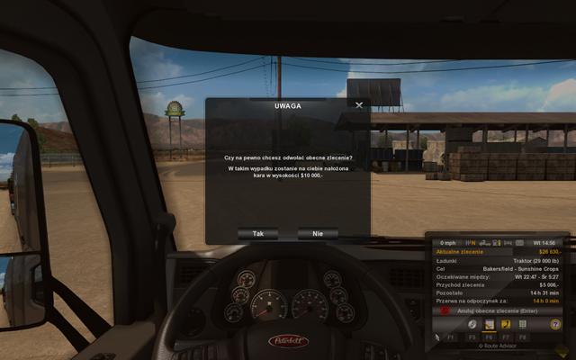 Przy wybieraniu zlecenia warto dobrze się zastanowić - Anulowanie zlecenia i kary w American Truck Simulator | Rynek pracy - American Truck Simulator - poradnik do gry