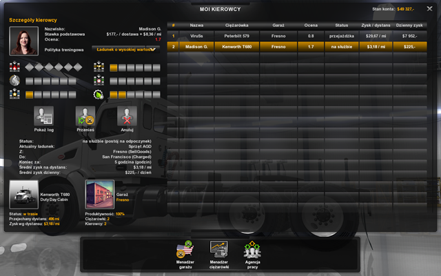 Nie warto jednak zaniedbywać innych umiejętności - Rozwój pracowników w American Truck Simulator | Pracownicy - American Truck Simulator - poradnik do gry