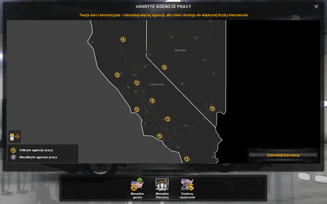 Przemierzając ulice odwiedzanych miast odkrywasz znajdujące się w nich agencje pracy - Przychody pracowników i agencje pracy w American Truck Simulator | Pracownicy - American Truck Simulator - poradnik do gry