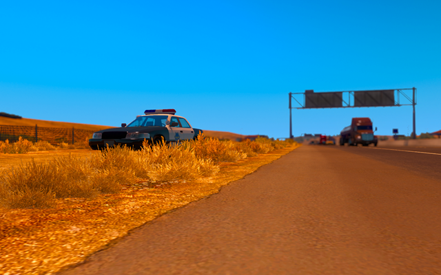 1 - Sygnalizacja świetlna i policja | Przemierzanie Stanów ciężarówką - American Truck Simulator - poradnik do gry