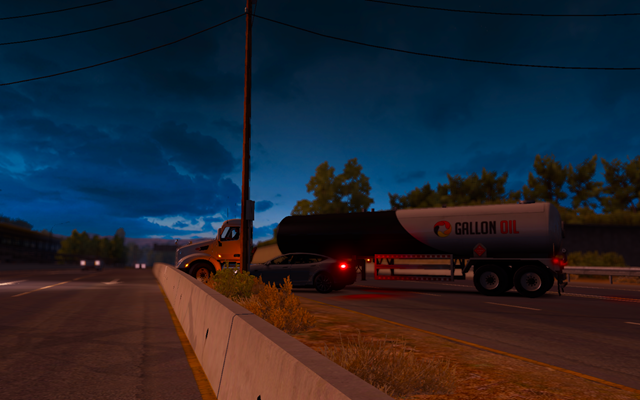 Zdarzają się jednak bardziej oryginalne sytuacje, w których ciężko jest wybrnąć - Wypadek i wezwanie pomocy drogowej | Przemierzanie Stanów ciężarówką - American Truck Simulator - poradnik do gry