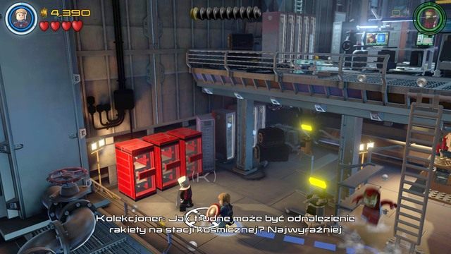 Tak jak w poprzednim przypadku, żeby zdobyć czerwony klocek musisz zaakceptować zadanie od kolekcjonera - Stan Lee / Czerwony klocek | Loki, pierwsze kroki - sekrety - LEGO Marvels Avengers - poradnik do gry