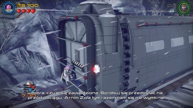 W momencie wypełniania misji z pociągiem, udaj się w lewo i spadnij na małą platformę - Minizestawy | Kolej na Hydrę - sekrety | LEGO Marvels Avengers - LEGO Marvels Avengers - poradnik do gry