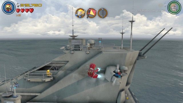 Będąc na Hellicarrierze wzbij się w powietrze dowolną postacią - Minizestawy | Kino plenerowe - sekrety | LEGO Marvels Avengers - LEGO Marvels Avengers - poradnik do gry