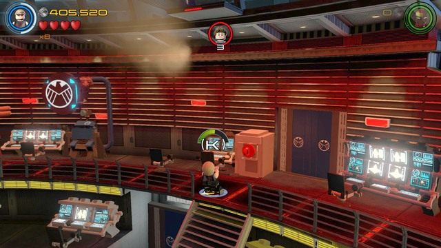 Będąc w Hellicarrierze, podejdź do prawej strony gdzie znajdziesz małą szafkę - Postacie | Chaos na Hellicarrierze - sekrety | LEGO Marvels Avengers - LEGO Marvels Avengers - poradnik do gry