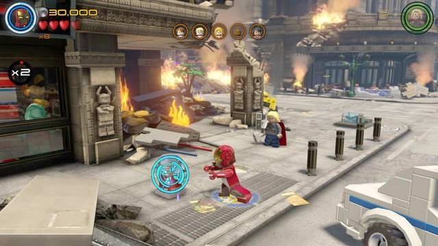 Czwarty minizestaw otrzymasz po zniszczeniu trzech srebrnych obiektów z LEGO - Minizestawy | Mściciele do boju - sekrety | LEGO Marvels Avengers - LEGO Marvels Avengers - poradnik do gry