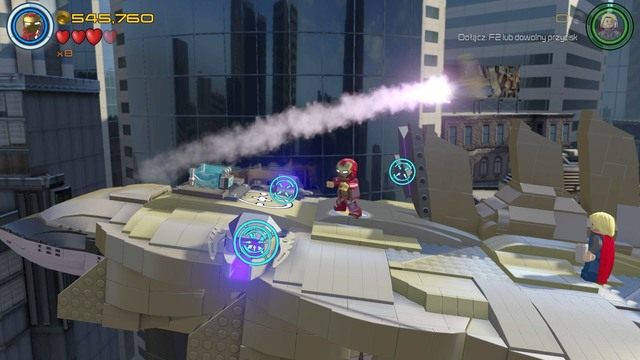 Żeby otrzymać pierwszy minizestaw musisz zniszczyć sześć zaczepów znajdujących się na Lewiatanie Chitauri - Minizestawy | Najpotężniejsi bohaterowie - sekrety | LEGO Marvels Avengers - LEGO Marvels Avengers - poradnik do gry