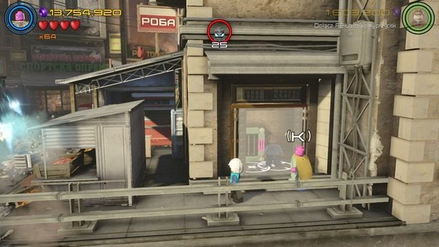 Podejdź do uwięzionego cywila z prawej strony i przejmij nad nim kontrolę jako Vision - Minizestawy | Świt Ultrona - sekrety - LEGO Marvels Avengers - poradnik do gry