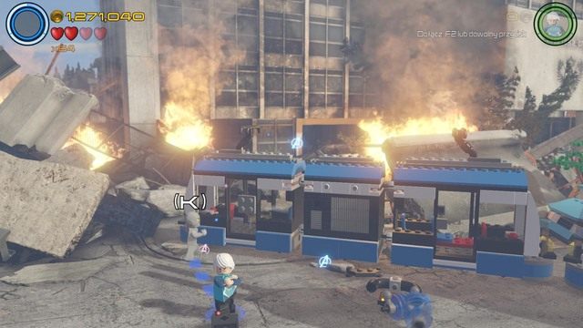 Podejdź jako Iron Man do widocznego na obrazku miejsca i zeskanuj teren - Postacie | Świt Ultrona - sekrety | LEGO Marvels Avengers - LEGO Marvels Avengers - poradnik do gry