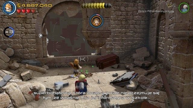 Podczas ostatniej fazy walki z Ultronem podejdź do miejsca, w którym była złota ściana i skorzystaj z umiejętności Superwiewióry by rozkopać pierwszą kupkę ziemi - Minizestawy | Ultron traci rezon - sekrety | LEGO Marvels Avengers - LEGO Marvels Avengers - poradnik do gry