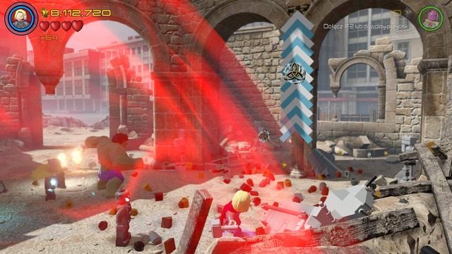 Podczas ostatniej fazy walki z Ultronem, zmień postać i popatrz w prawą stronę - Postacie | Ultron traci rezon - sekrety | LEGO Marvels Avengers - LEGO Marvels Avengers - poradnik do gry