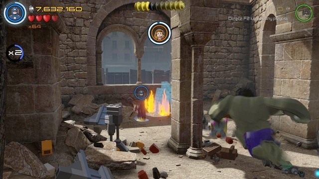 W ostatniej fazie walki, zamiast walczyć z Ultronem, zmień postać i skieruj się w lewo - Stan Lee / Czerwony klocek | Ultron traci rezon - sekrety - LEGO Marvels Avengers - poradnik do gry