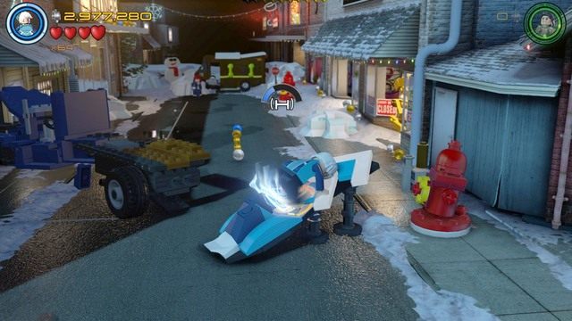 Po zniszczeniu pojemnika, z rozsypanych na ziemi klocków stwórz platformę dla Quicksilvera i skorzystaj z niej - Minizestawy | A.I.M. nic się nie IMA - sekrety | LEGO Marvels Avengers - LEGO Marvels Avengers - poradnik do gry