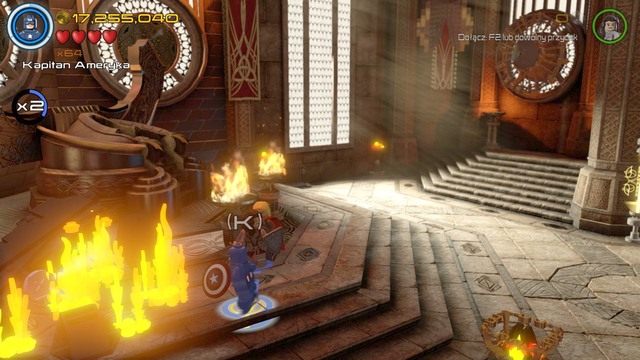 Przed przejściem do kolejnej lokacji przejdź na lewą stronę pomieszczenia gdzie znajdziesz pożar - Postacie | Hen, w Aetherze - sekrety | LEGO Marvels Avengers - LEGO Marvels Avengers - poradnik do gry