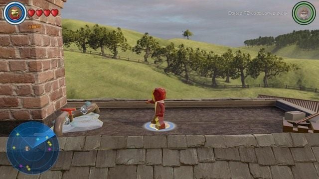 Wleć na domek na farmie i zniszcz pokazane na obrazku rury - Postacie | Farma Bartona - sekrety | LEGO Marvels Avengers - LEGO Marvels Avengers - poradnik do gry