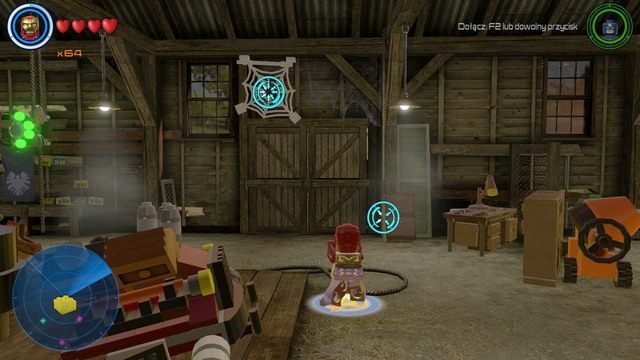 Ostatni złoty klocek otrzymasz po zniszczeniu sześciu pajęczyn w stodole - Złote klocki | Farma Bartona - sekrety | LEGO Marvels Avengers - LEGO Marvels Avengers - poradnik do gry