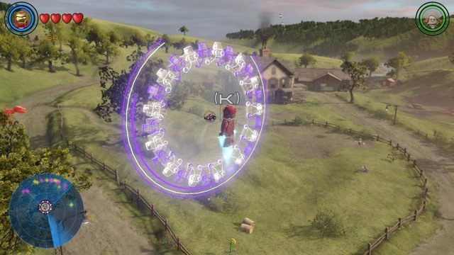 Pierwszy wyścig można rozpocząć w miejscu pokazanym na obrazku - Stan Lee / Wyścigi | Farma Bartona - sekrety | LEGO Marvels Avengers - LEGO Marvels Avengers - poradnik do gry