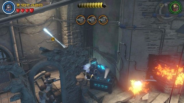 Działo wystrzeli rakietę, która zniszczy wszystkie blokujące schody klocki - Konstruktywna DeStrukcja | Opis przejścia | LEGO Marvels Avengers - LEGO Marvels Avengers - poradnik do gry