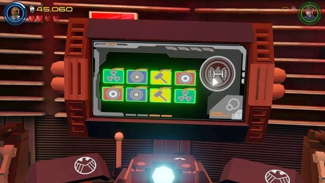 Z klocków stwórz drugą część mechanizmu po czym podejdź do niego i włącz system - Chaos na Hellicarrierze | Opis przejścia | LEGO Marvels Avengers - LEGO Marvels Avengers - poradnik do gry
