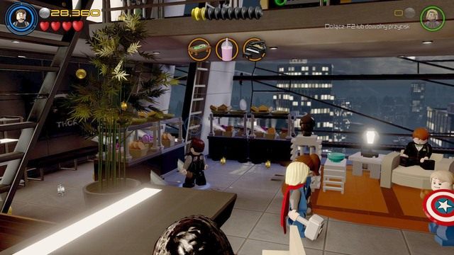 Po krótkiej scence przerywnikowej znajdziesz się na imprezie Starka - Bez sznurków nie jest źle | Opis przejścia | LEGO Marvels Avengers - LEGO Marvels Avengers - poradnik do gry