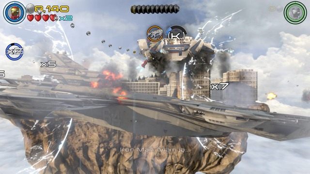 W trakcie akcji przy Helicarrierze, kontrolując Iron Mana niszcz wrogie jednostki do momentu otrzymania komunikatu od centrum - Ultron traci rezon | Opis przejścia | LEGO Marvels Avengers - LEGO Marvels Avengers - poradnik do gry