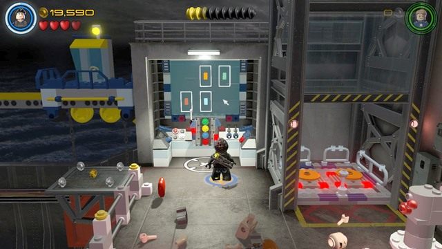Po aktywowaniu dźwigni Brock znajdzie się po drugiej stronie - Wizja do rewizji | Opis przejścia | LEGO Marvels Avengers - LEGO Marvels Avengers - poradnik do gry