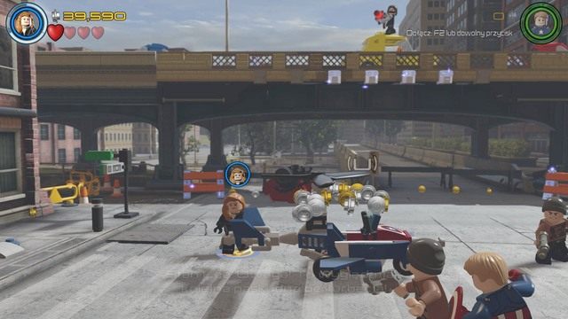 Jak tylko zniszczysz jego samochód, przejdź na lewą stronę jako Czarna Wdowa i zeskanuj teren - Wizja do rewizji | Opis przejścia | LEGO Marvels Avengers - LEGO Marvels Avengers - poradnik do gry