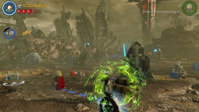 Podczas walki przejdź do prawej strony i zniszcz dwa obiekty z klocków - Hen, w Aetherze | Opis przejścia | LEGO Marvels Avengers - LEGO Marvels Avengers - poradnik do gry