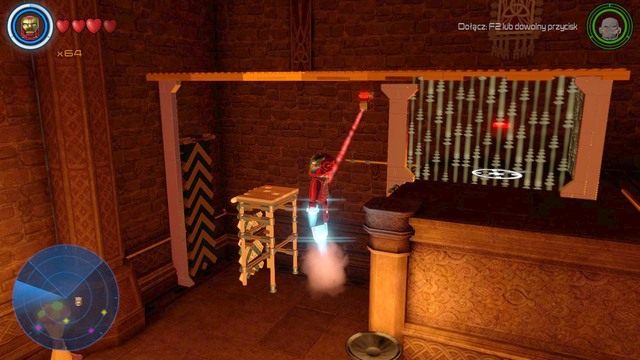 Po przeciwnej stronie znajdziesz czujnik ruchu i dźwignię na górze - Postacie | Asgard - sekrety | LEGO Marvels Avengers - LEGO Marvels Avengers - poradnik do gry