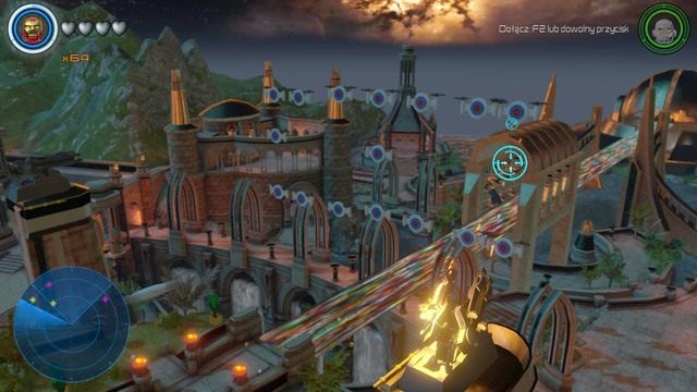 Kolejny złoty klocek otrzymasz strzelając do tarcz korzystając z działa umieszonego na wieży - Złote klocki | Asgard - sekrety | LEGO Marvels Avengers - LEGO Marvels Avengers - poradnik do gry