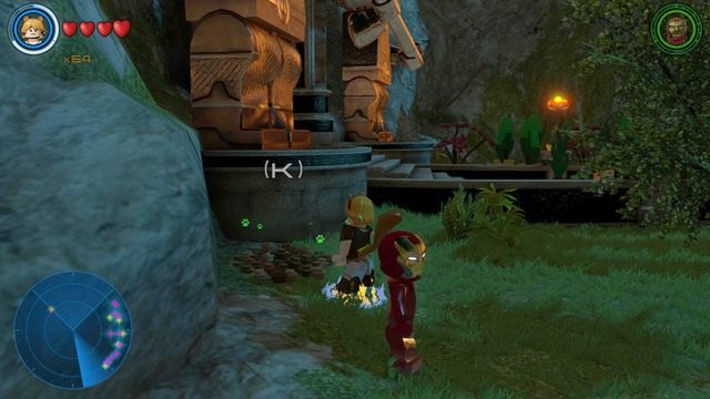 Znajdziesz tutaj kupkę ziemi, z której musisz wykopać klocki za pomocą postaci Superwiewióry - Stan Lee / Wyścigi | Asgard - sekrety | LEGO Marvels Avengers - LEGO Marvels Avengers - poradnik do gry