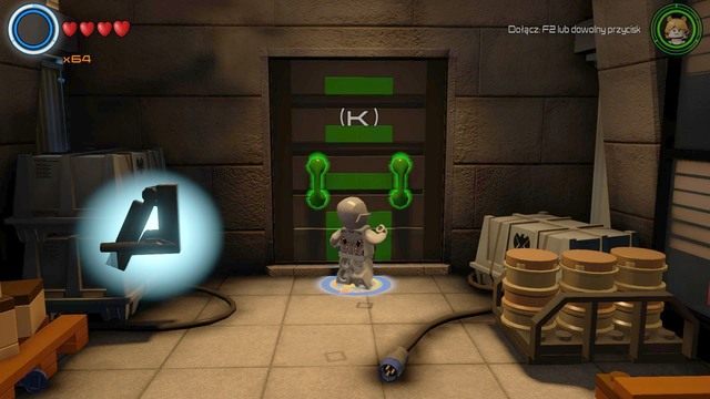 Przedostań się na drugą stronę placówki gdzie znajdziesz drzwi z dwoma zielonymi uchwytami - Postacie | Baza S.H.I.E.L.D. - sekrety | LEGO Marvels Avengers - LEGO Marvels Avengers - poradnik do gry