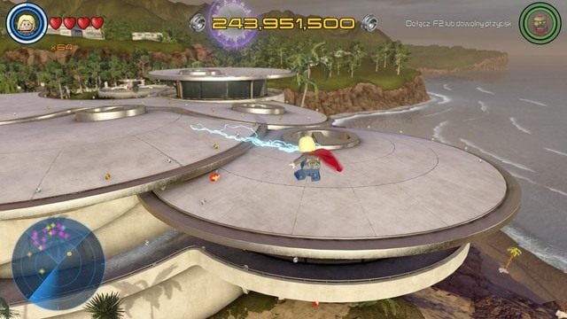 Pierwszy złoty klocek zdobędziesz poprzez zniszczenie kilku czerwono-żółtych obiektów w odpowiednim czasie - Złote klocki | Malibu - sekrety | LEGO Marvels Avengers - LEGO Marvels Avengers - poradnik do gry