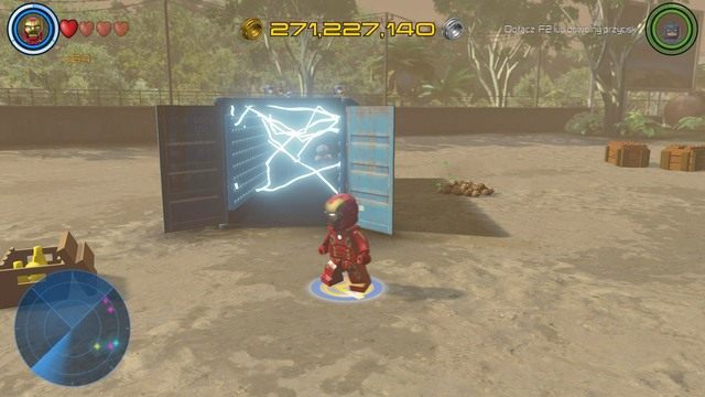 Stan Lee uwięziony jest w widocznym na obrazku kontenerze - Stan Lee / Wyścigi | Południowa Afryka - sekrety | LEGO Marvels Avengers - LEGO Marvels Avengers - poradnik do gry