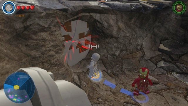 Po prawej stronie mostu znajdziesz roboty drogowe - Złote klocki | Sokovia - sekrety | LEGO Marvels Avengers - LEGO Marvels Avengers - poradnik do gry