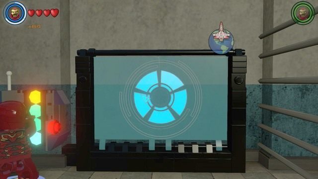 Po naprawieniu komputera, skorzystaj z niego i ułóż na monitorze okrąg, który przedstawiony został przez grę - Złote klocki | Sokovia - sekrety | LEGO Marvels Avengers - LEGO Marvels Avengers - poradnik do gry