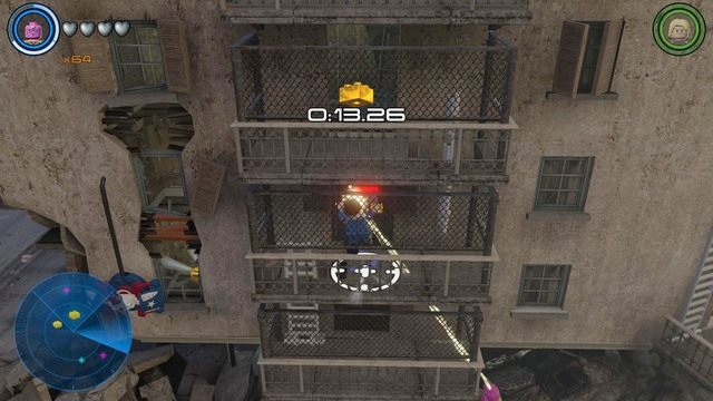 Podczas kontrolowania cywila, musisz dostać się do złotego klocka w wymaganym czasie - Złote klocki | Sokovia - sekrety | LEGO Marvels Avengers - LEGO Marvels Avengers - poradnik do gry