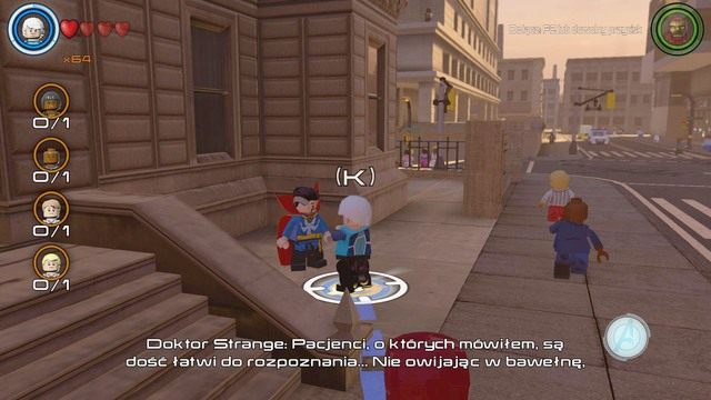 Niedaleko Soho znajdziesz stojącego przy muzeum Doktora Strange, który będzie mieć dla ciebie zadanie - Zadania poboczne | Północny Manhattan - sekrety | LEGO Marvels Avengers - LEGO Marvels Avengers - poradnik do gry