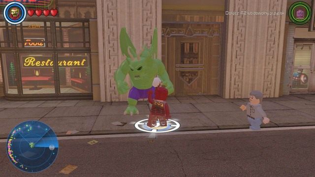 Będąc na Times Square spotkaj się z Fin Fang Fomem i odbierz od niego zadanie - Zadania poboczne | Północny Manhattan - sekrety | LEGO Marvels Avengers - LEGO Marvels Avengers - poradnik do gry