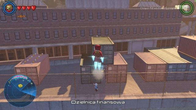 Po prawej stronie dzielnicy finansowej, od strony wody, znajdziesz kontenery pokazane na obrazku - Złote klocki | Północny Manhattan - sekrety | LEGO Marvels Avengers - LEGO Marvels Avengers - poradnik do gry