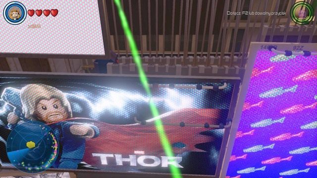 Po drugiej stronie będziesz musiał przejść po drążkach - Złote klocki | Północny Manhattan - sekrety | LEGO Marvels Avengers - LEGO Marvels Avengers - poradnik do gry