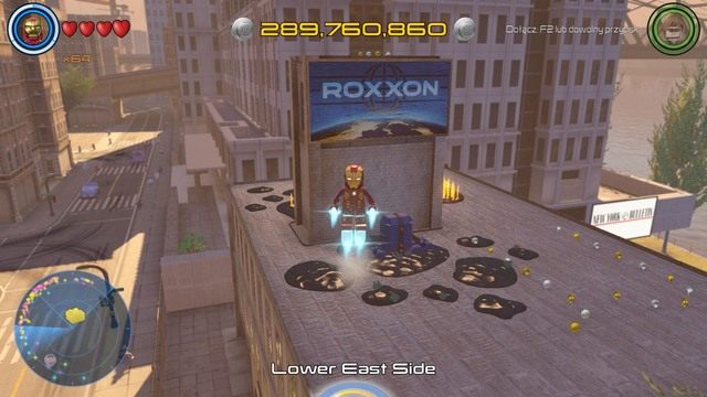 Przy granicy z centralną częścią Manhattanu znajdziesz pokazany na obrazku budynek - Złote klocki | Północny Manhattan - sekrety | LEGO Marvels Avengers - LEGO Marvels Avengers - poradnik do gry