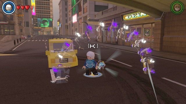 Niedaleko budynku Marvela znajdziesz kolejny wyścig, do którego stań jako Quicksilver - Wyścigi / Postacie | Północny Manhattan - sekrety | LEGO Marvels Avengers - LEGO Marvels Avengers - poradnik do gry