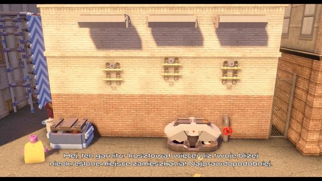 Po drugiej stronie ulicy, przy której zdobyłeś szósty klocek znajduje się kolejna zagadka - Złote klocki | Południowy Manhattan - sekrety | LEGO Marvels Avengers - LEGO Marvels Avengers - poradnik do gry