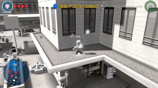 Pierwszą butle, którą musisz zniszczyć znajdziesz na małym daszku - Misje agentki Carter | Manhattan | LEGO Marvels Avengers - LEGO Marvels Avengers - poradnik do gry