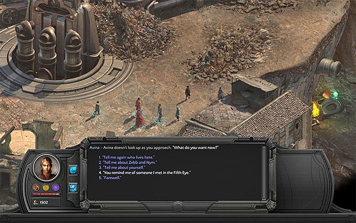 Avina stoi obok innych sierot - Gdzie odnaleźć wszystkie kopie widma kobiety (Tawerna Piąte Oko) - Torment: Tides of Numenera - poradnik do gry
