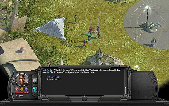 Lady Anshe zażąda opłaty w wysokości aż 110 błyszków - Miel Avest (Miel Avest) M14 - mapa lokacji | Torment Tides of Numenera - Torment: Tides of Numenera - poradnik do gry