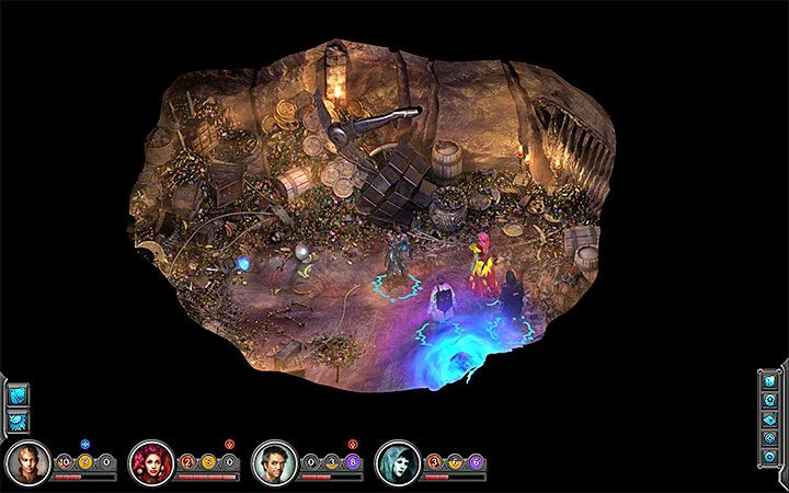 Do skarbca dotrzesz po wejściu w interakcję z Paszczą - Stare Kazamaty Niewolników (Old Slave Block) M17 - mapa lokacji - Torment: Tides of Numenera - poradnik do gry